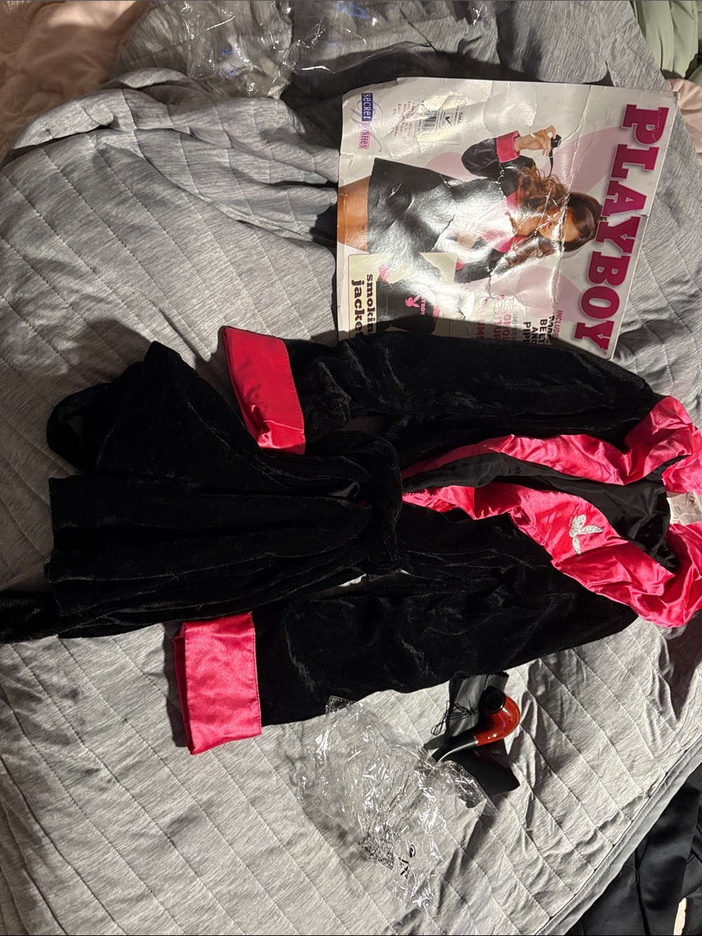 PLAYBOY Black Velvet Kids Coat with Hot Pink Trim. Opened and  never used!